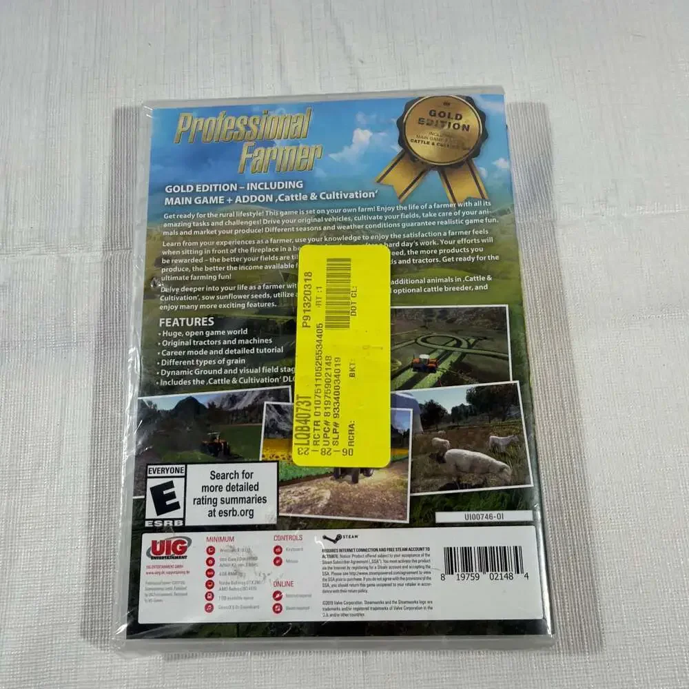 Professional Farmer PC DVD Rom Gold Edition New Sealed Unopened Windows 7/8/10
